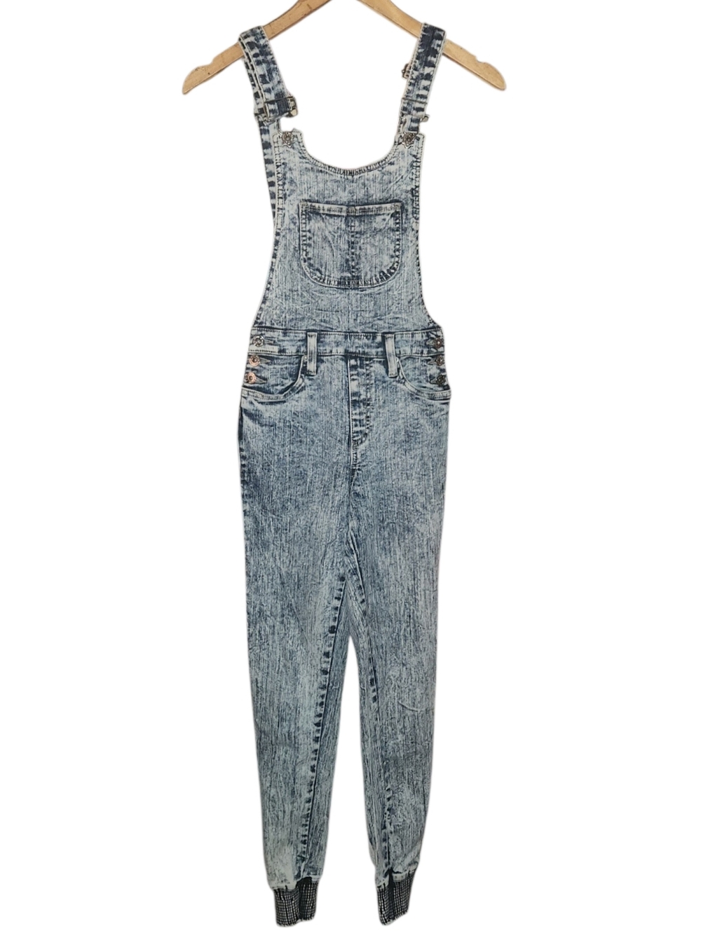 Bleu Jeans Acid Wash Denim Overalls Size:S